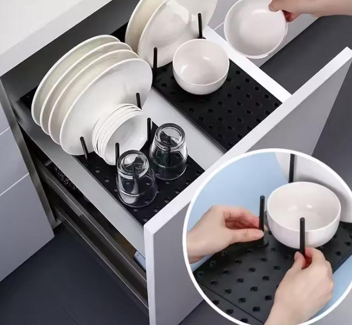 Drain Shelf Dish Drying Rack – Kitchen Drawer Organizer