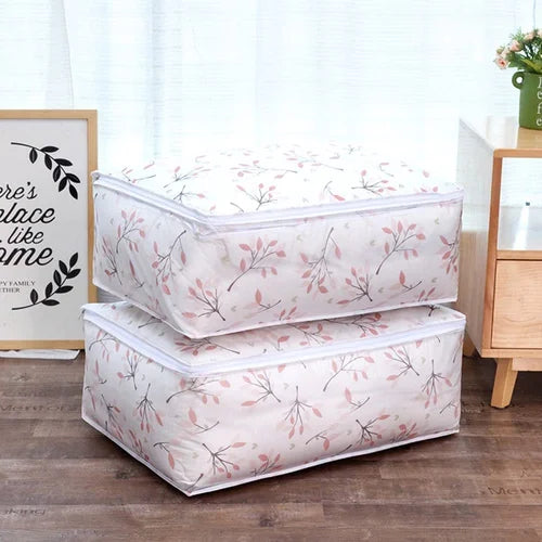 Foldable Waterproof Storage Bag/Blanket Storage Bag Under-Bed Quilt Clothes Storage Bag, Zipper