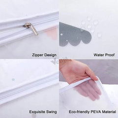 Foldable Waterproof Storage Bag/Blanket Storage Bag Under-Bed Quilt Clothes Storage Bag, Zipper