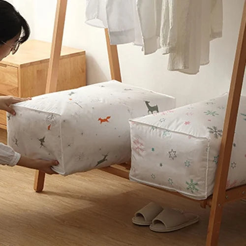 Foldable Waterproof Storage Bag/Blanket Storage Bag Under-Bed Quilt Clothes Storage Bag, Zipper