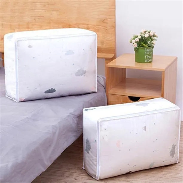 Foldable Waterproof Storage Bag/Blanket Storage Bag Under-Bed Quilt Clothes Storage Bag, Zipper