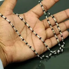 Karungali Mala Silver Cap