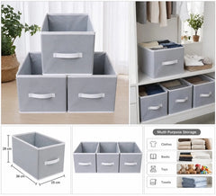 Foldable Cloth Organizer basket (Pack of 3)