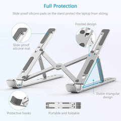 foldable aluminum laptop stand
