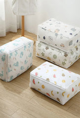Foldable Waterproof Storage Bag/Blanket Storage Bag Under-Bed Quilt Clothes Storage Bag, Zipper