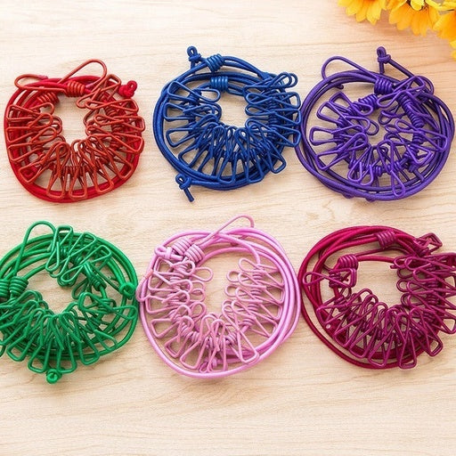 Cloth Drying Rope with Hooks-12 Clips (BUY 1 GET 1 FREE)