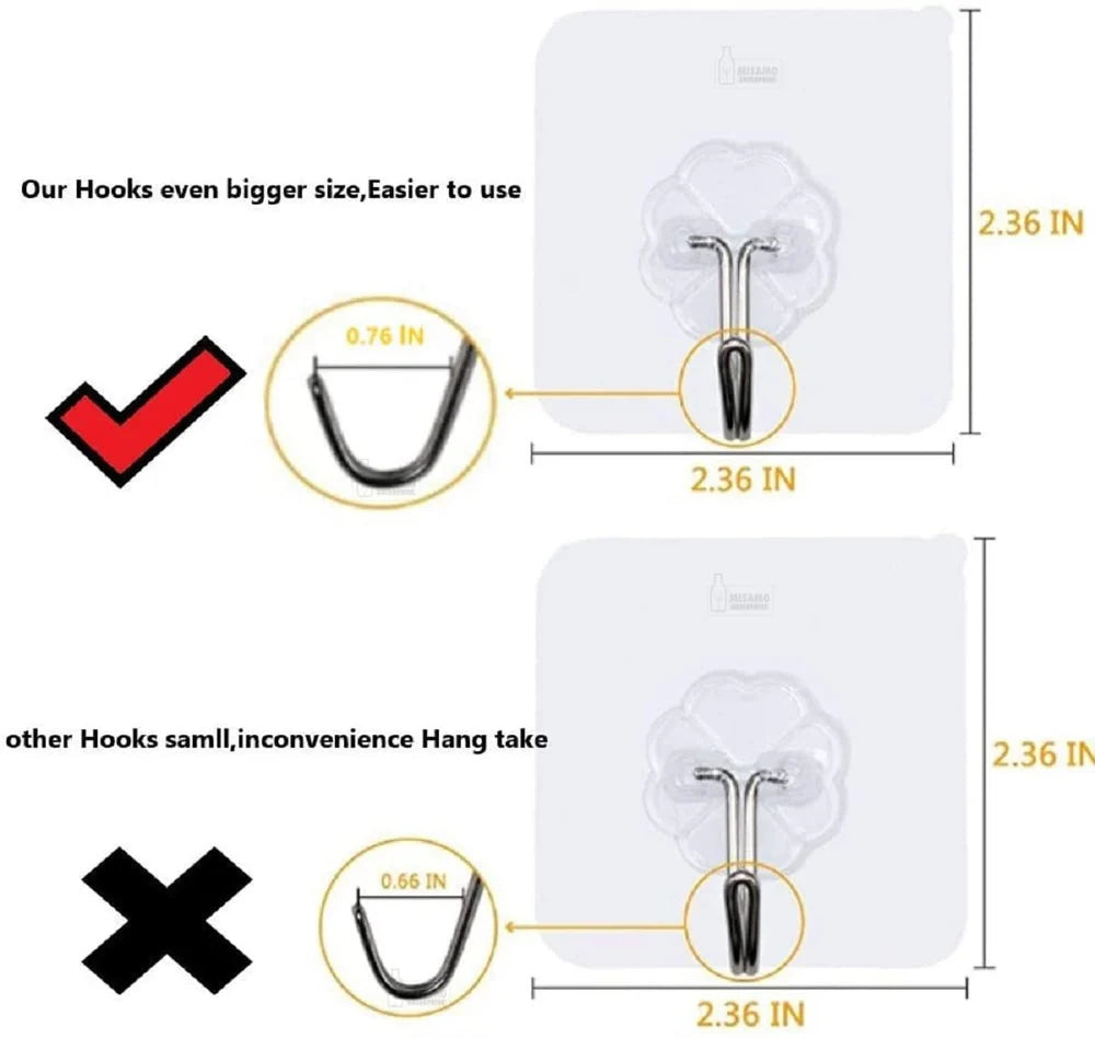 Stainless Steel Self Adhesive Wall Hook (Pack of 12) (BUY 1 GET 1 FREE)