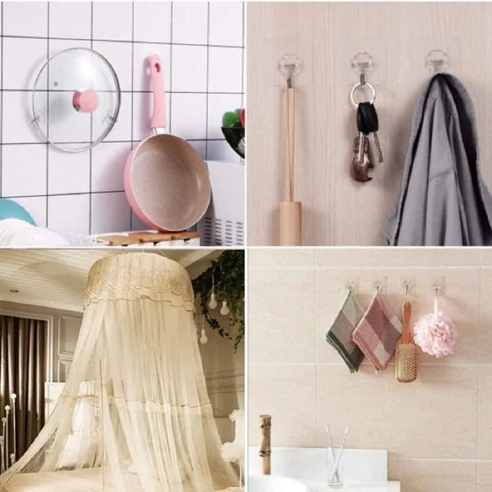 Stainless Steel Self Adhesive Wall Hook (Pack of 12) (BUY 1 GET 1 FREE)