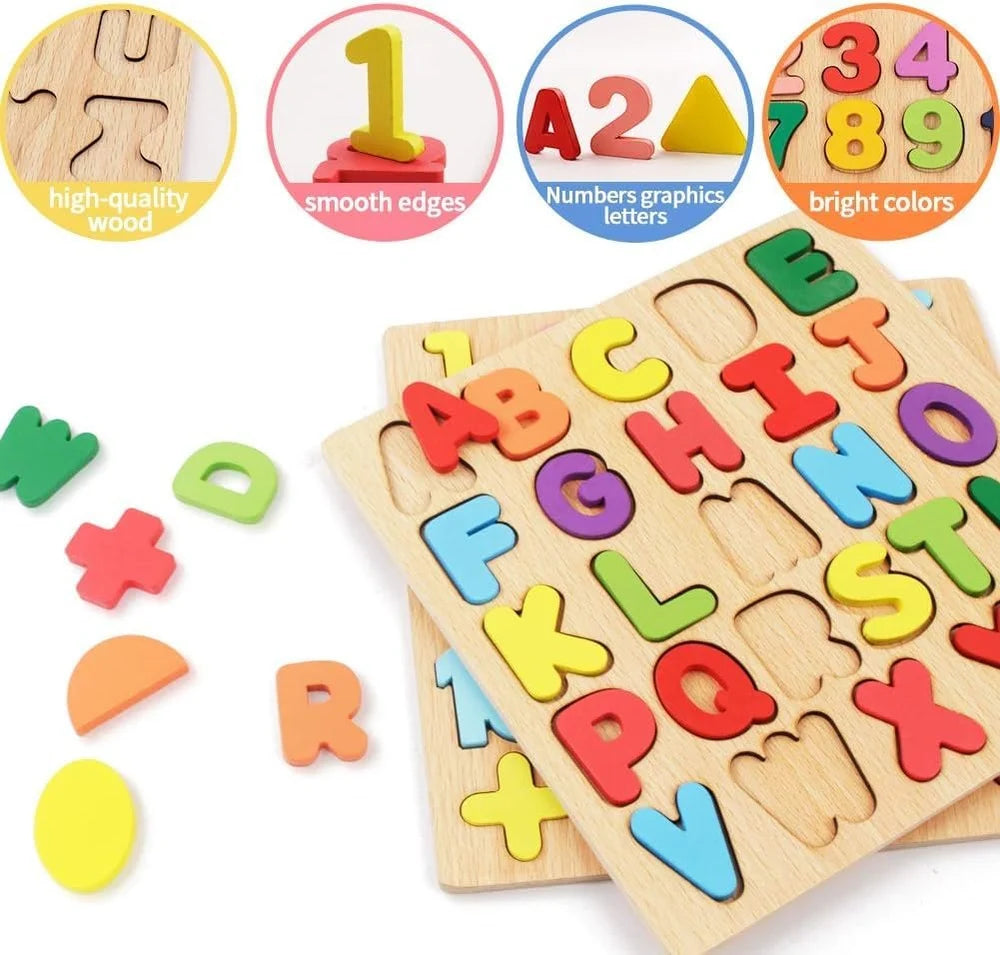 Wooden Learning Educational Board for Kids (Pack of 3)