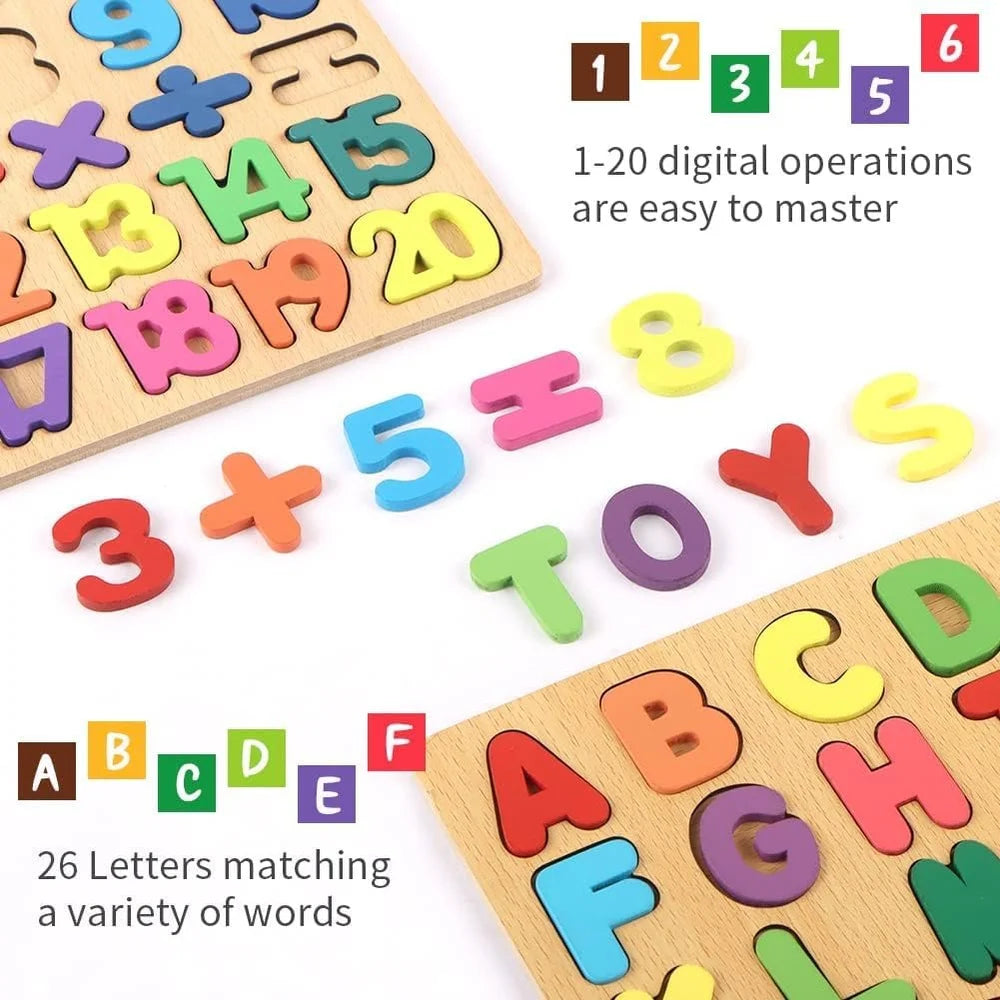 Wooden Learning Educational Board for Kids (Pack of 3)